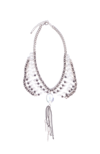 Beaded Chain Collar Necklace Slide 1