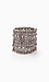 Gunmetal Beaded Stretch Cuff Thumb 1