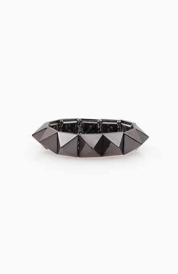 Solid Pyramid Stretch Bracelet Slide 1