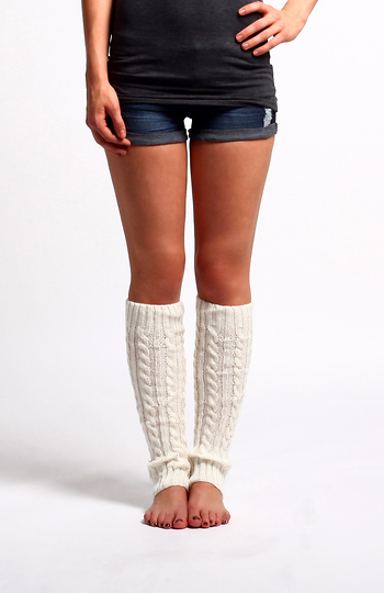 Cable Knit Leg Warmers Slide 1