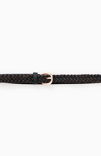 Black Braided Stretch Belt Slide 1