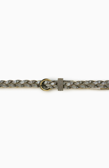 Silver Braided Belt Slide 1