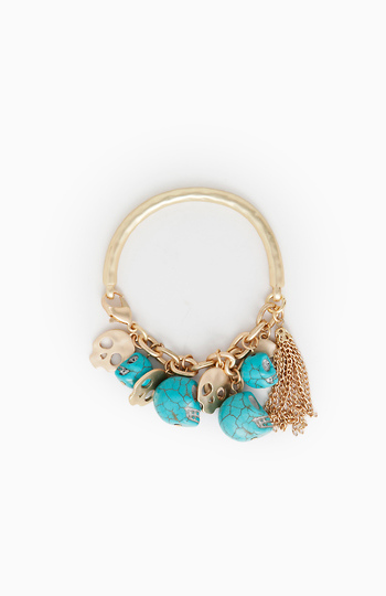 Mixed Skull Cuff Bracelet Slide 1