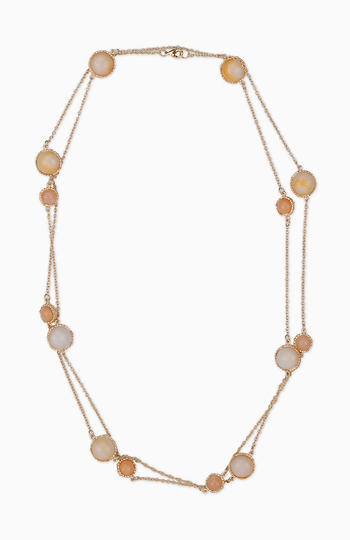 Long Strand Ivory Stone Necklace Slide 1