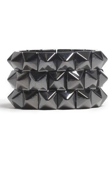 Pyramid Stud Elastic Bracelet Slide 1