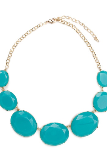 Oval Stone Necklace Slide 1