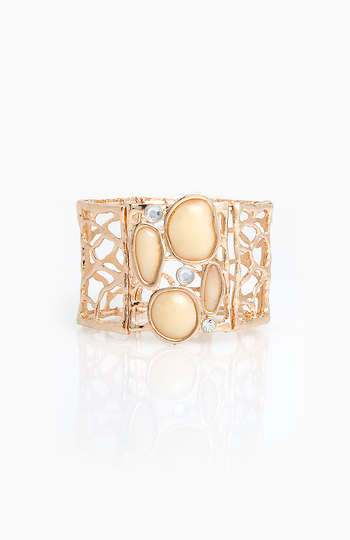 Web Cut Out Stone Bracelet Slide 1