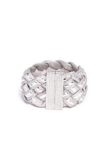 Silver Braided Magnetic Cuff Slide 1