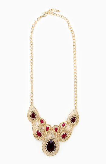 Bollywood Teardrop Stone Necklace Slide 1
