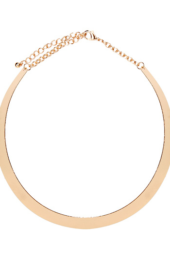 Shiny Gold Collar Necklace Slide 1