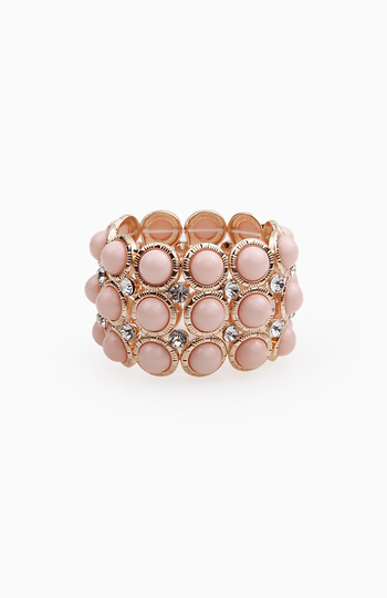 Pink Crystal Cluster Bracelet Slide 1