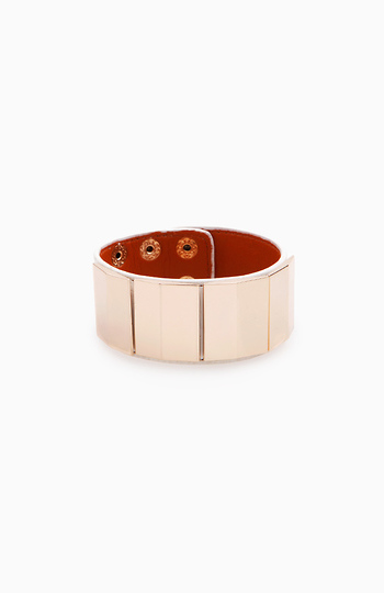 Plated Leather Cuff Slide 1