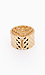 Raised Geometric Gold Cuff Thumb 2