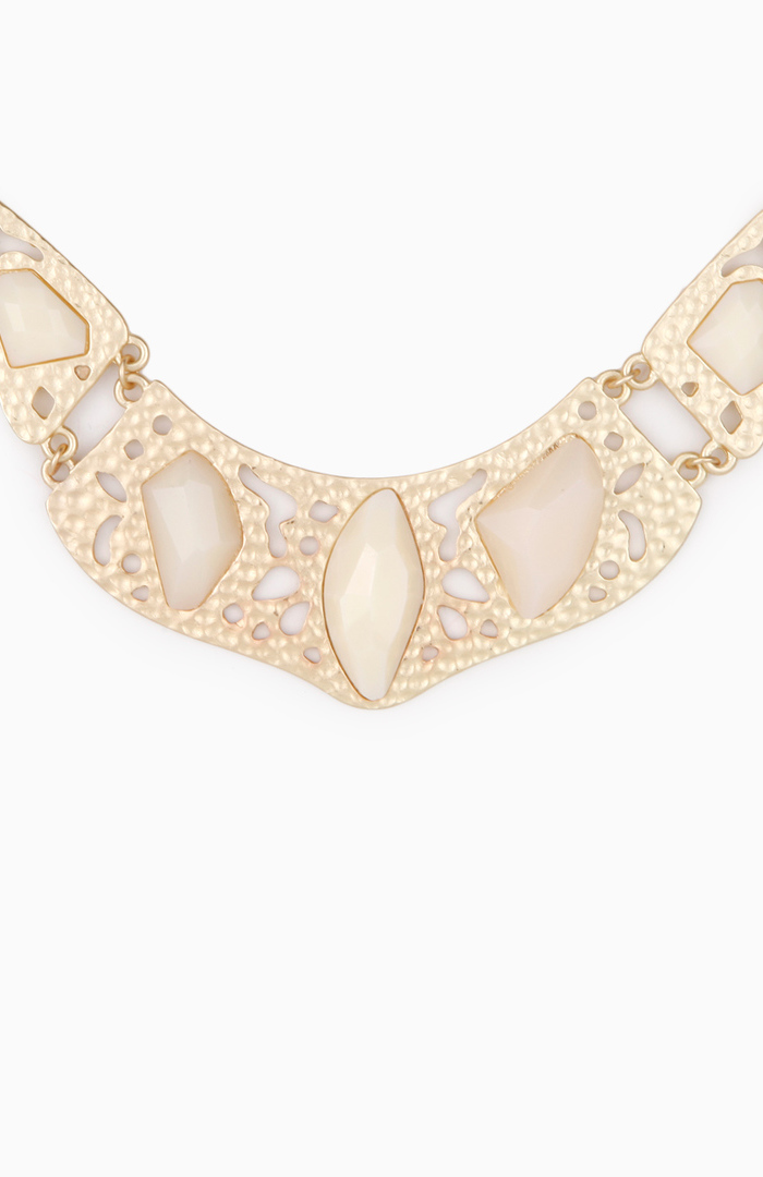 Embedded Stone Collar Necklace in Gold DAILYLOOK