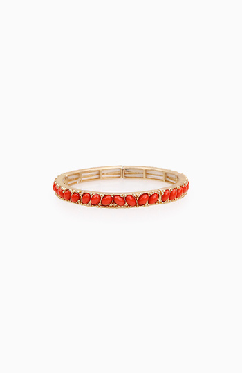 Coral Bead Bracelet Slide 1