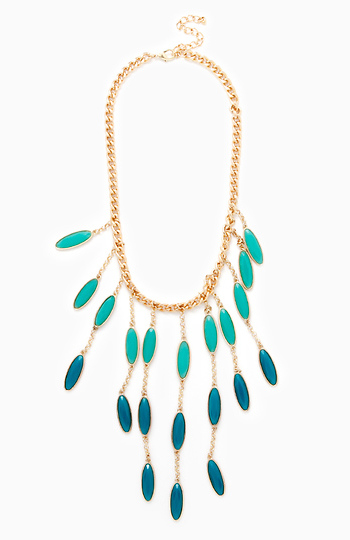 Tribal Interpretation Necklace in Turquoise | DAILYLOOK