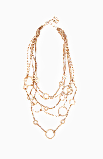 Loop and Chain Link Necklace Slide 1