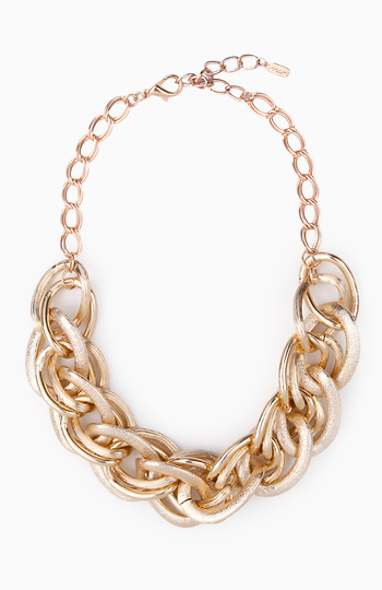 Multi-Metal Chain Link Necklace Slide 1