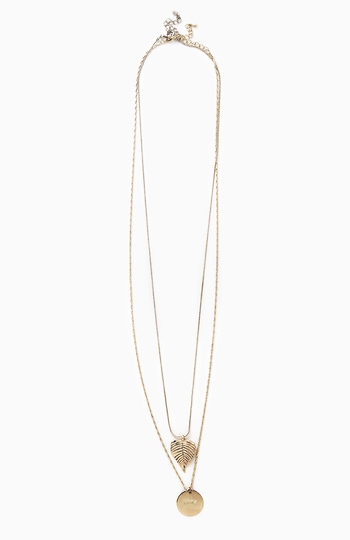 Love & Leaf Pendant Necklace Slide 1