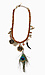 Peacock Feather Woven Necklace Thumb 1