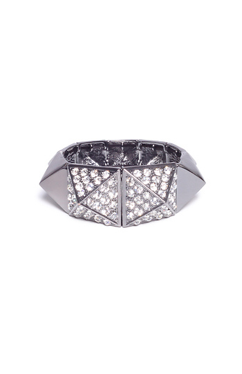 Pyramid Crystal Stud Bracelet Slide 1