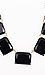 Black Crystal Square Necklace Thumb 2