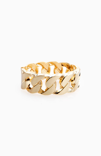 Chunky Gold Chain Link Bracelet Slide 1