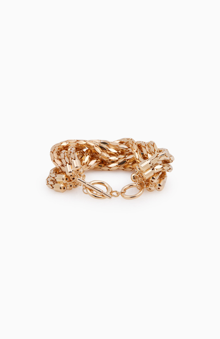 Braided Gold Bracelet in Gold | DAILYLOOK