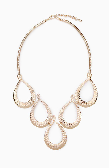 Hammered Teardrop Necklace Slide 1