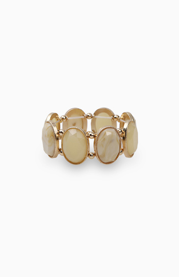 Ivory Stone Stretch Bracelet Slide 1