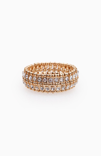 Crystal Layered Stretch Bracelet Slide 1
