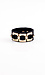 Triple Chain Link Leather Cuff Thumb 1