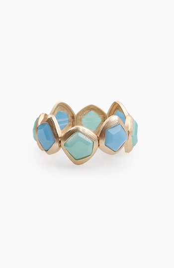 Jagged Turquoise Stone Bracelet Slide 1