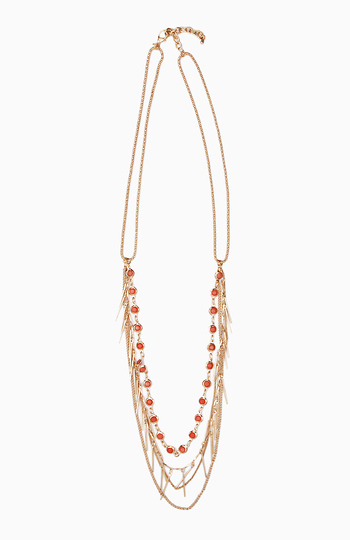 Mixed Media Coral Necklace Slide 1
