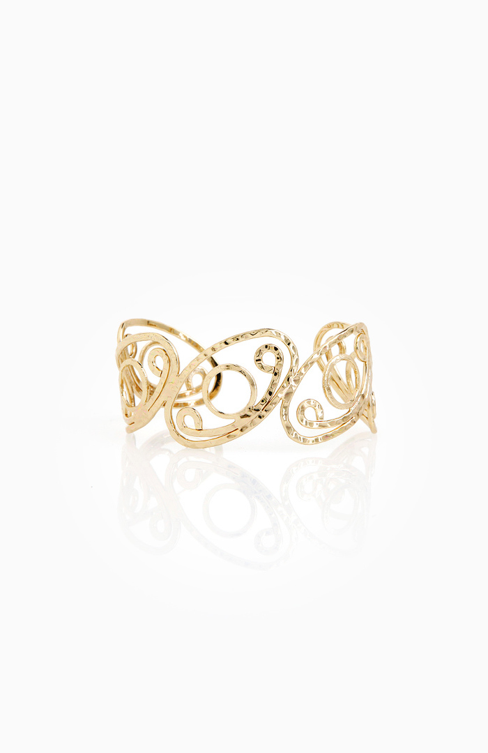 Look Behind The Eyes Cuff in Gold | DAILYLOOK