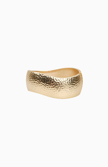 Dimpled Gold Bangle Slide 1