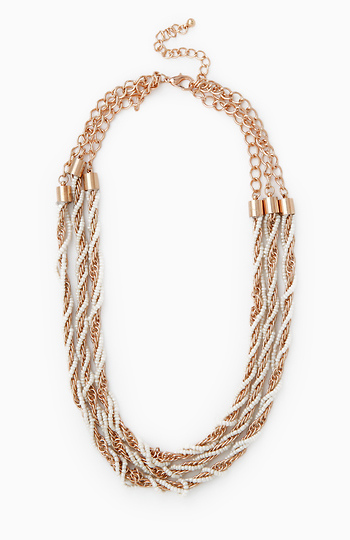 Twirl Chain Beaded Necklace Slide 1