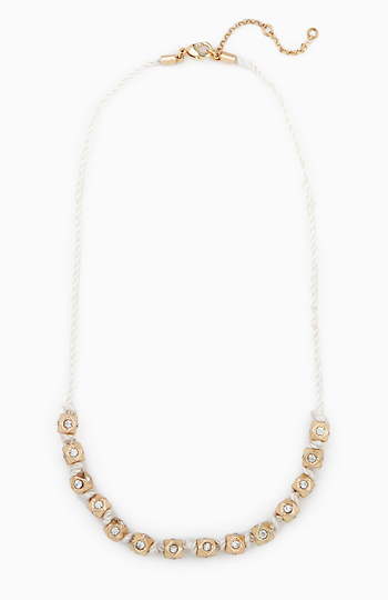 Knotted Rhinestone Necklace Slide 1