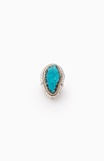 Raw Turquoise Stretch Ring Slide 1