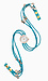 Teal Rhinestone Cord Watch Thumb 1