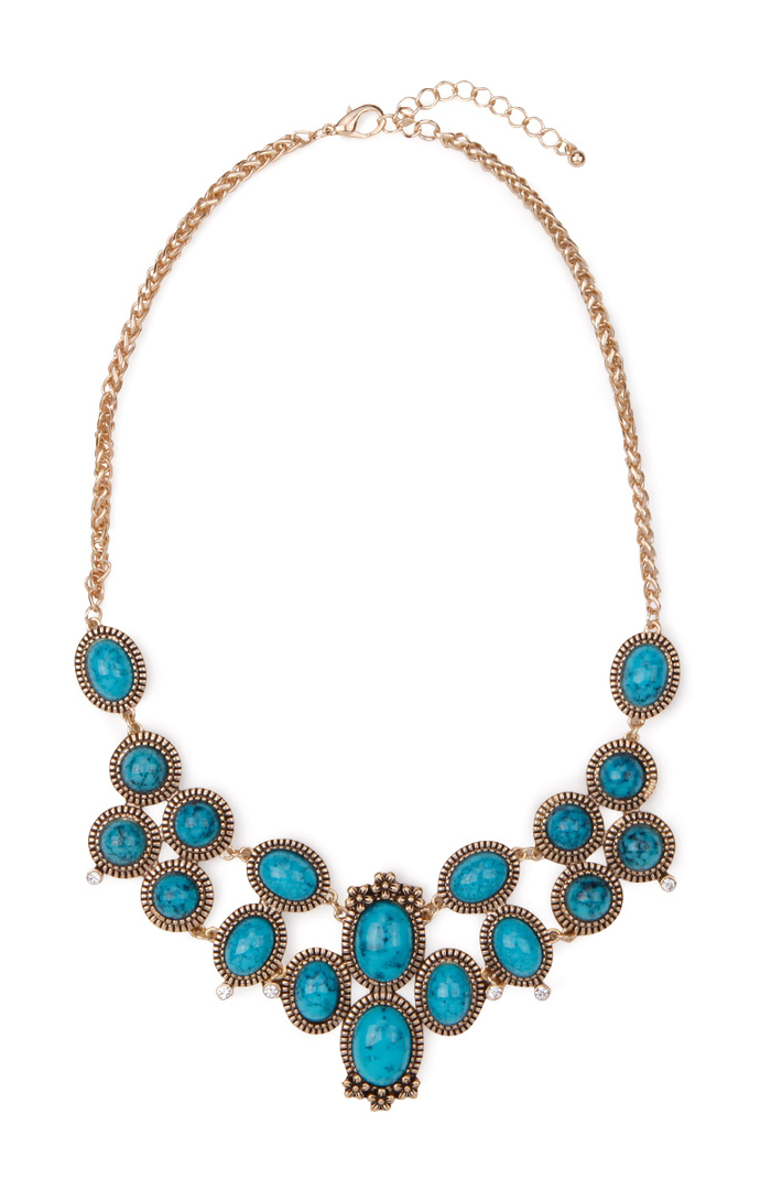 Vintage Ornament Necklace in Turquoise DAILYLOOK