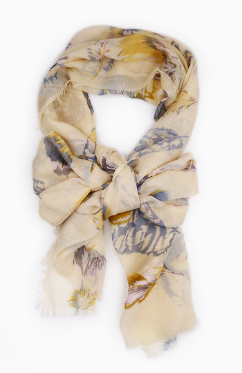 Feather Print Scarf Slide 1