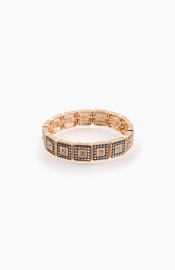 Square Beaded Stretch Bracelet Slide 1