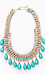 Turquoise Woven Dangle Necklace Thumb 1