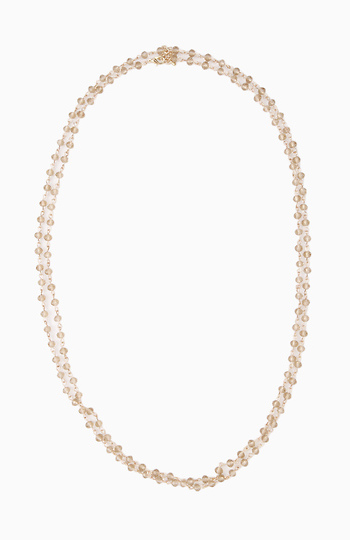 Clear Stone Beaded Necklace Slide 1