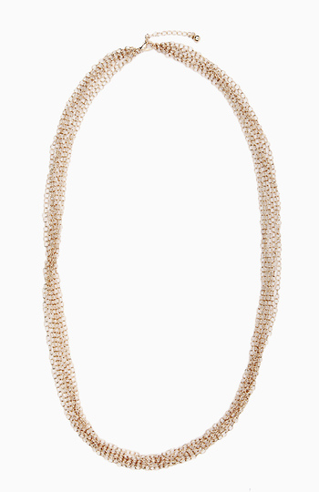 Multi Strand Mesh Chain Link Necklace Slide 1