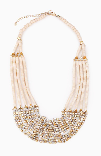 Tribal Beaded Statement Necklace Slide 1