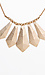 Sculpted Penta Charm Gold Necklace Thumb 3
