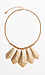 Sculpted Penta Charm Gold Necklace Thumb 1