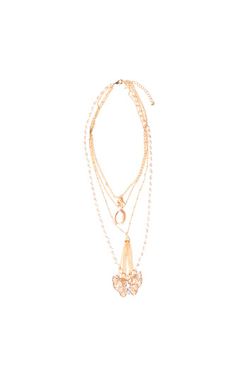 Butterfly Multi Layer Necklace Slide 1